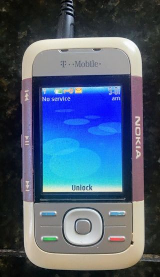 Vintage T - Mobile Nokia 5300 Xpressmusic With Charger,  Purple