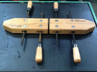 Vintage Sears Craftsman Wooden Clamps Jorgensen Clamp Pair