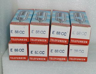 8 NOS tubes Telefunken diamond E88CC 6922 = 6DJ8 CCa all U0105503o (902042) 3