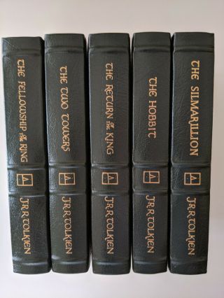 Easton Press Leather 5v J.  R.  R.  Tolkien The Lord Of The Rings Hobbit Silmarillion