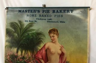 Vintage Advertising Calendar/Print - Nude Woman with Cupid - Cincinnati,  Ohio 2