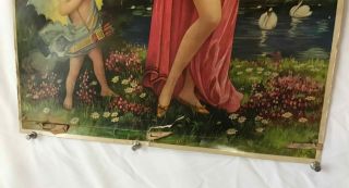 Vintage Advertising Calendar/Print - Nude Woman with Cupid - Cincinnati,  Ohio 6