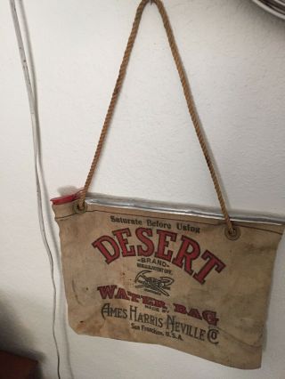 Vintage Desert Brand Water Bag.  Ames Harris Neville.  Camplete Tents Sleep Bags 2