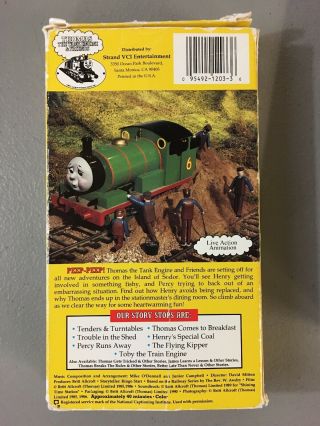 Rare Vintage Thomas Train The Tank Engine Friends Tenders & Turntable Video VHS 3