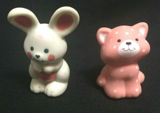 Vintage Strawberry Shortcake Doll Mascots Hopsalot Bunny And Custard Cat