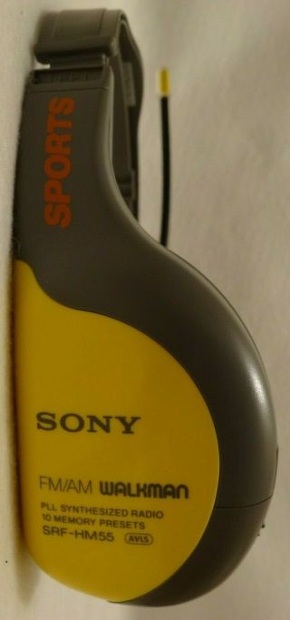 Vintage Sony Fm/am Walkman Headphones Srf - Hm55