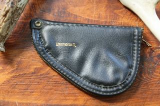 Vintage Baby Browning Small Leather Zipper Case