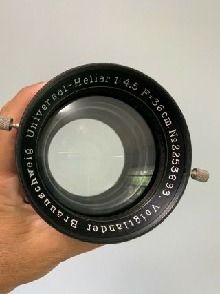 Voigtlander Universal Heliar 36cm F4.  5 Portrait Large Format Lens 8x10 Camera