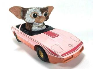 Vintage 1984 Ertl Gremlins Movie Memorabilia Gizmo Driving Pink Corvette Car Toy