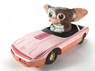 Vintage 1984 ERTL Gremlins Movie Memorabilia Gizmo Driving Pink Corvette Car Toy 4