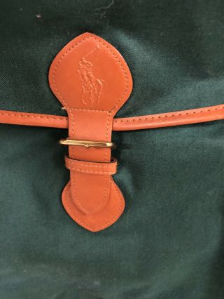 Vintage POLO RALPH LAUREN Green Canvas Garment Travel Bag 38 x 24 4