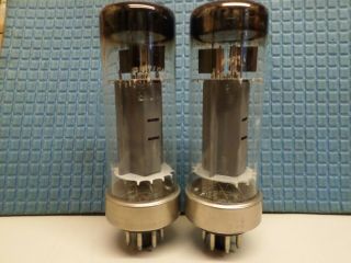 Matched Pair El34 Metal Base From Pilips Miniwatt Whit Disc Getter.