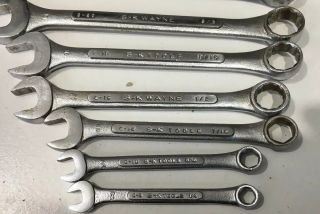 11 Piece SK TOOLS Vintage 12pt.  Combination SAE Wrench Set USA 1/4 to 15/16” 2