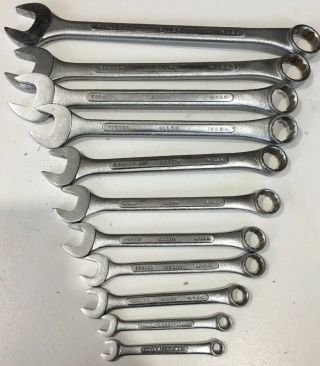 11 Piece SK TOOLS Vintage 12pt.  Combination SAE Wrench Set USA 1/4 to 15/16” 5