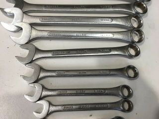 11 Piece SK TOOLS Vintage 12pt.  Combination SAE Wrench Set USA 1/4 to 15/16” 7
