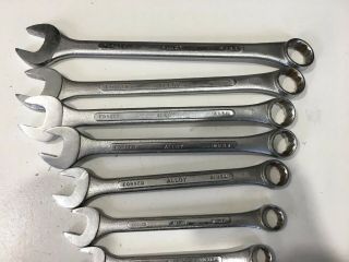 11 Piece SK TOOLS Vintage 12pt.  Combination SAE Wrench Set USA 1/4 to 15/16” 8
