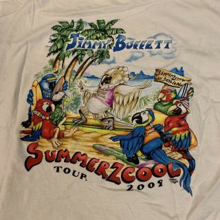 Mens 2x Jimmy Buffet Vintage T - Shirt Summerzcool Tour 2009 Unworn Cond