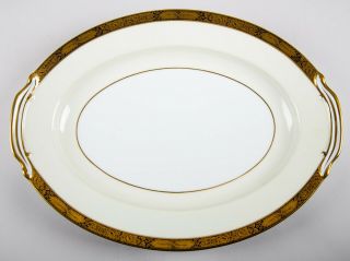 Noritake Goldkin 4985 Oval Serving Platter 11 " Vintage Fine China Gold Rim