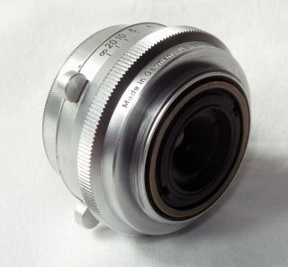 Steinheil Orthostigmat 35mm/4.  5 for Leica screw mount,  with hood,  case and caps 2
