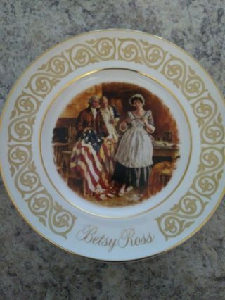 Vintage Avon Betsy Ross Decorative Collectors Plate 1973 By Enoch Wedgwood Loose