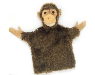 Vintage Steiff Mohair And Wool Monkey Hand Puppet Chimpanzee 1950s 1960s