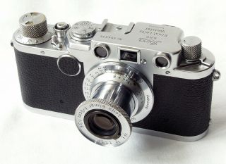 Leica Iif " Black Dial " With Elmar 5cm/3.  5