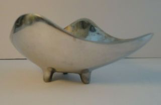 Vintage PEWTER Footed SOAP Dish 3