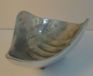 Vintage PEWTER Footed SOAP Dish 4