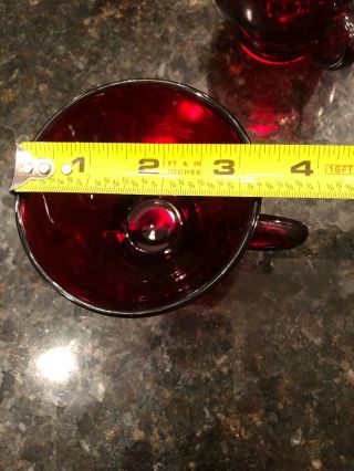 15 Vintage Anchor Hocking Royal RUBY RED Punch Tea Cups 6