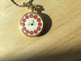Vintage Swiss Made Sheffield Wind Up Necklace Pendant Watch