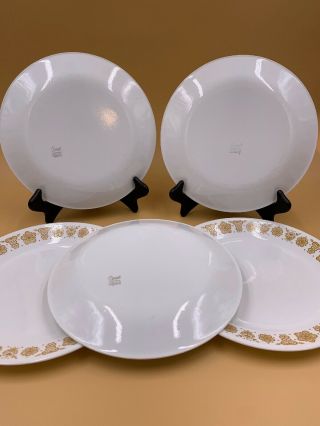 Vintage Corelle By Corning Ware Set Of 5 Golden Butterfly Dinner Plates. 5