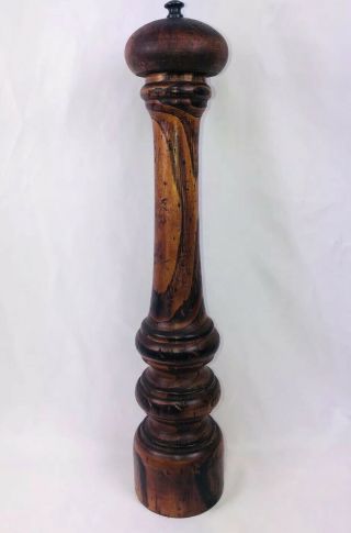 Vintage Large Oversized Made In Florence Italy Italian Wood Pepper Mill.