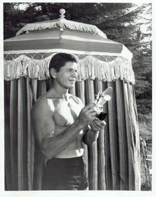 1960 Vintage Photo Barechested Shirtless Actor Charles Bronson Man With A Camera