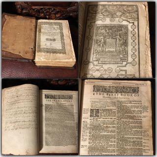 1634 King james Bible All 6 Dated Pages Present 10