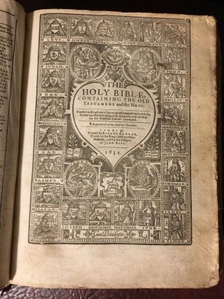 1634 King james Bible All 6 Dated Pages Present 4