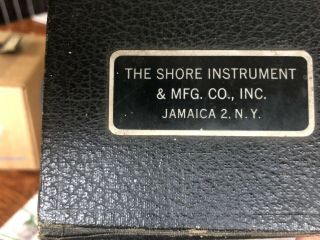 VINTAGE SHORE INSTRUMENT CO.  DUROMETER HARDNESS TYPE A2 IN Mahogany Box 4