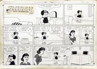 Ernie Bushmiller Artwork For Nancy Sunday Comic Strip March 3 143757