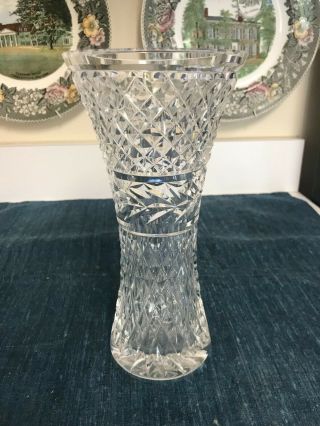 Vintage 8 " Waterford Glandore Cut Crystal Vase In