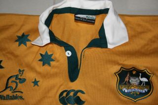 WALLABIES VINTAGE RUGBY UNION JERSEY MENS SMALL NZ MADE CANTERBURY AUSTRALIA 2