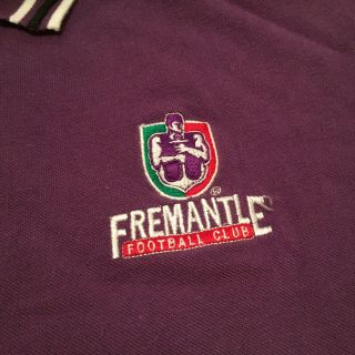 Fremantle Dockers Vintage Logo AFL Official Football Polo Shirt Mens Medium 4