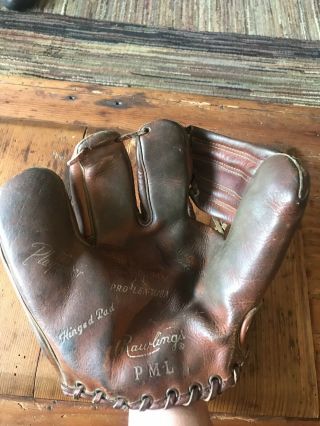 Vintage Rawlings Stan Musial Pml 3 Finger Right Handed Baseball Glove/mitt