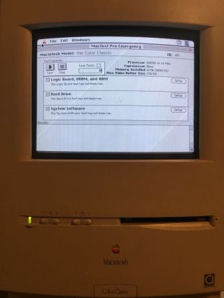 Macintosh Color Classic M1600 With Keyboard 4mb RAM Great 9