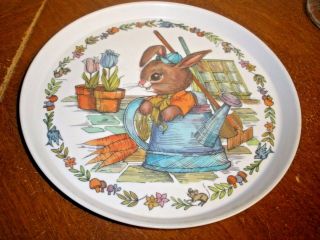 Vintage 7 " Oneida Deluxe Bunny Plate - Melmac Type 3119 Peter Rabbit