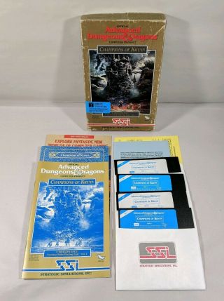 Vintage Advanced Dungeons & Dragons Ad&d Champions Of Krynn Ibm Complete