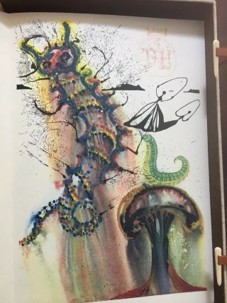 Salvador Dali Hand - Signed 1969 Alice’s Adventure In Wonderland 10