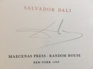 Salvador Dali Hand - Signed 1969 Alice’s Adventure In Wonderland 5