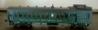 Vintage Kaydee Ho Scale Train Metal Passenger Car - Skull Valley Southern R.  R.