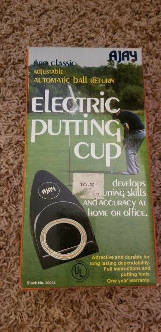Vintage Ajay Electric Putting Cup Automatic Golf Ball Return