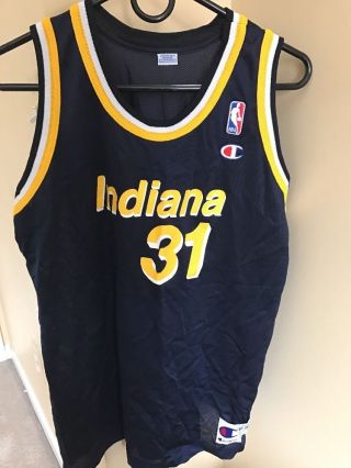 Vintage Reggie Miller Indiana Pacers Champion Nba Jersey Size Youth Xl 18 - 20