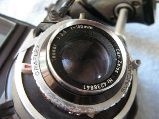 Graflex XL w 2 Lens Zeiss Tessar / Ysarex Back Polaroid Graflok 70mm Rangefinder 7
